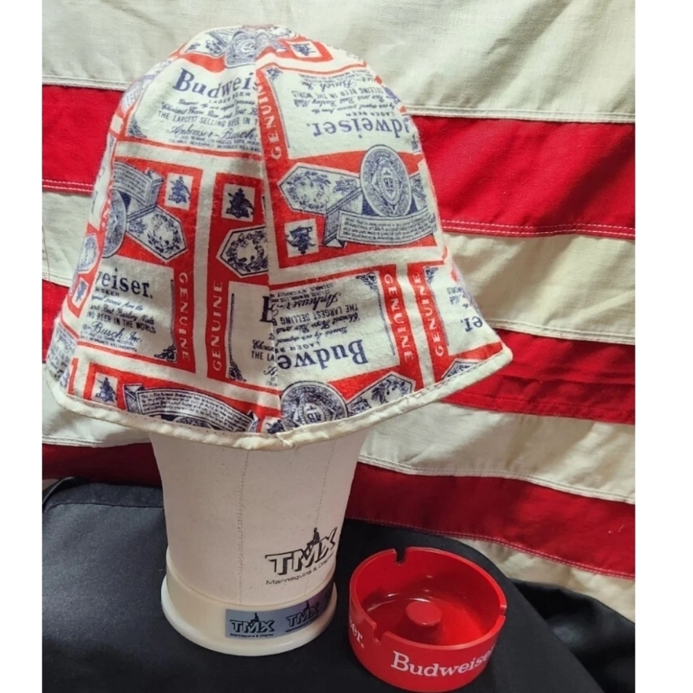 Vintage Budweiser Bucket Hat with Ashtray